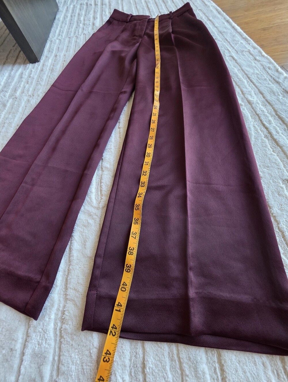 LOFT Wide Leg Pants in Deep Burgundy